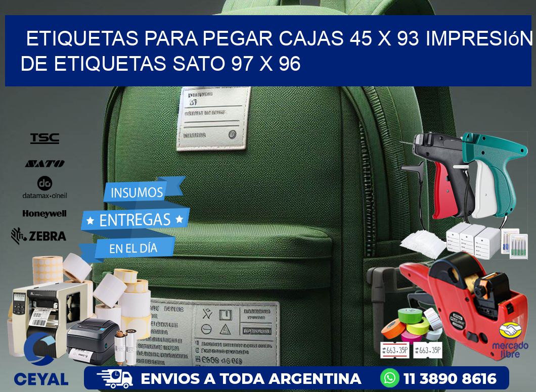 etiquetas para pegar cajas 45 x 93 impresión de etiquetas sato 97 x 96
