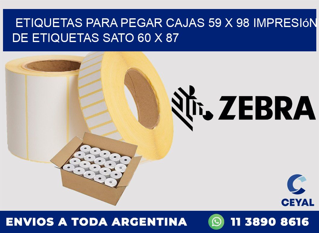 etiquetas para pegar cajas 59 x 98 impresión de etiquetas sato 60 x 87