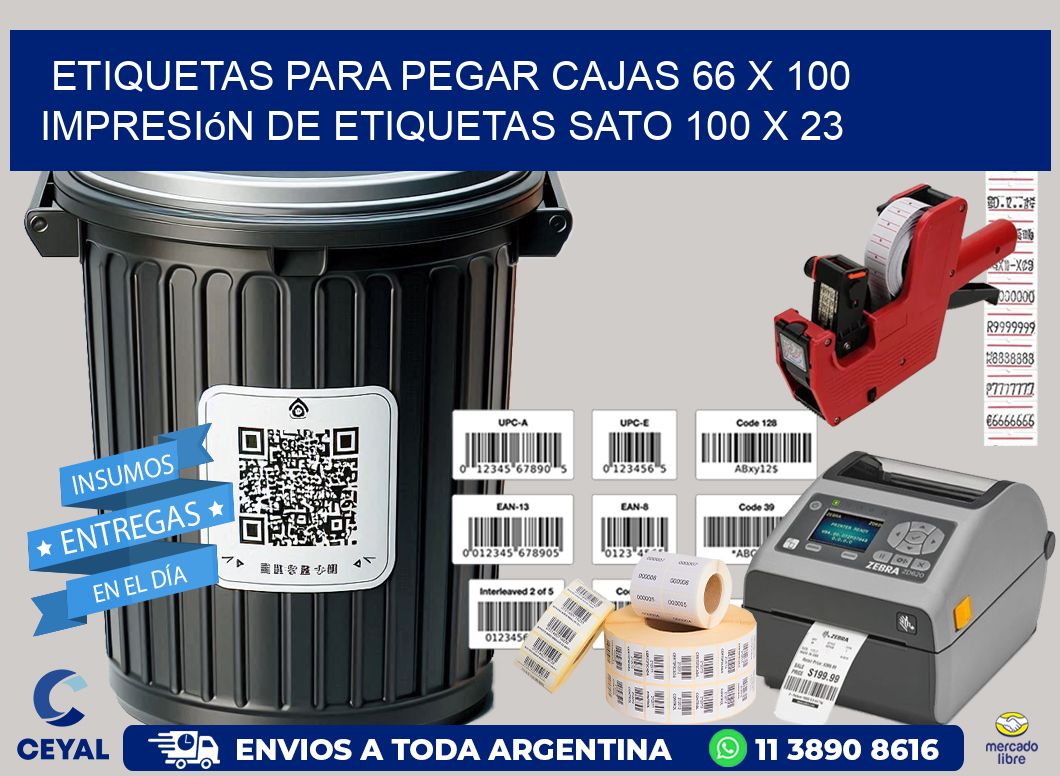 etiquetas para pegar cajas 66 x 100 impresión de etiquetas sato 100 x 23