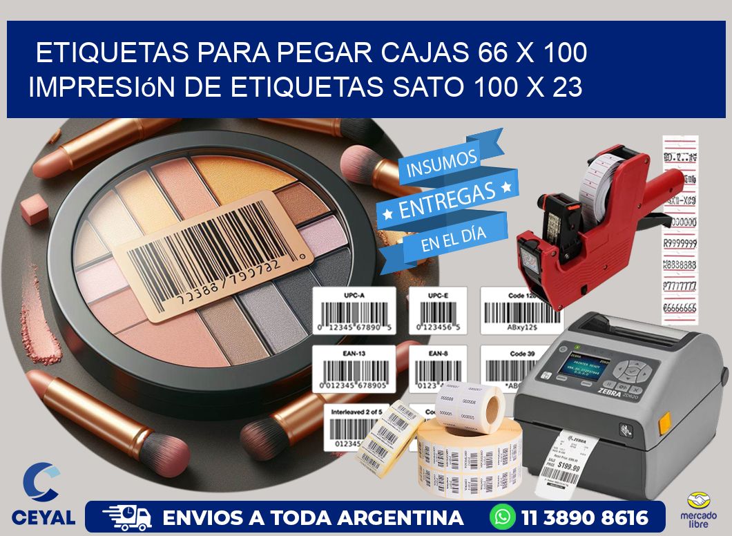 etiquetas para pegar cajas 66 x 100 impresión de etiquetas sato 100 x 23