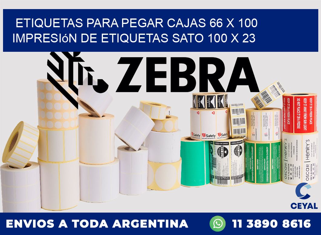 etiquetas para pegar cajas 66 x 100 impresión de etiquetas sato 100 x 23