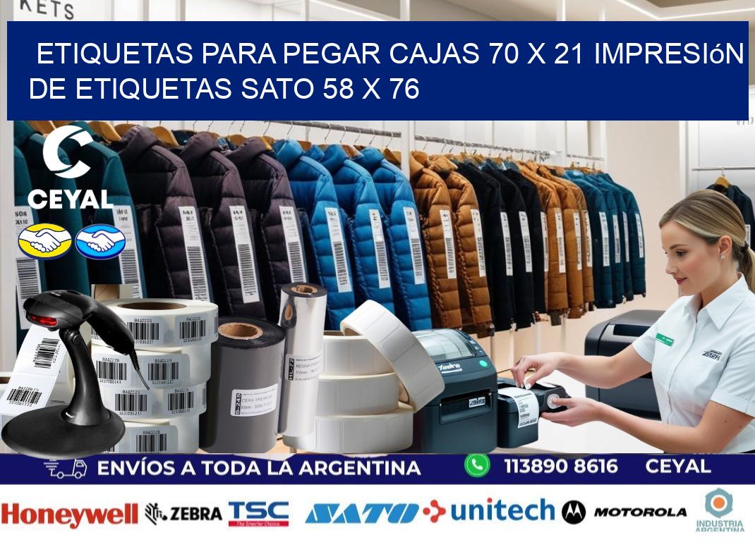etiquetas para pegar cajas 70 x 21 impresión de etiquetas sato 58 x 76