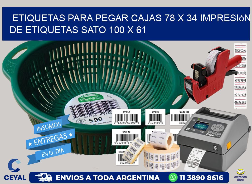 etiquetas para pegar cajas 78 x 34 impresión de etiquetas sato 100 x 61