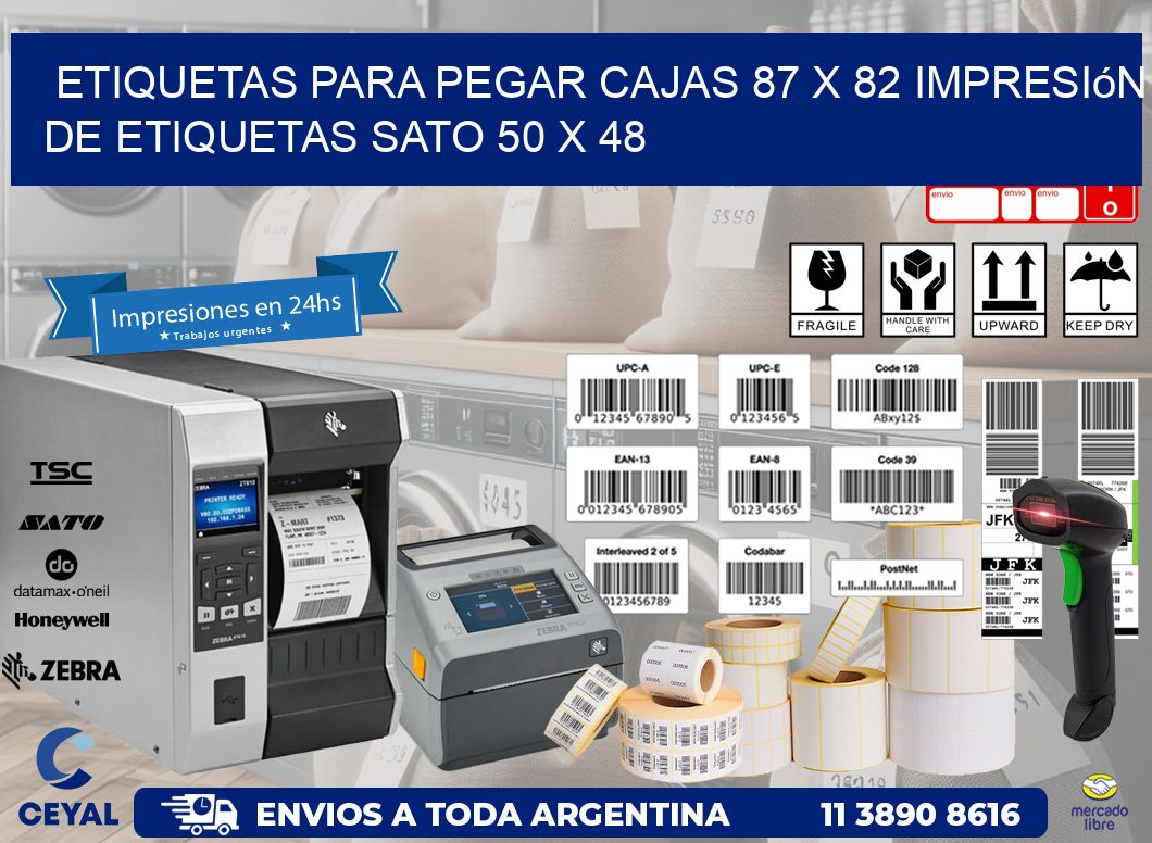 etiquetas para pegar cajas 87 x 82 impresión de etiquetas sato 50 x 48