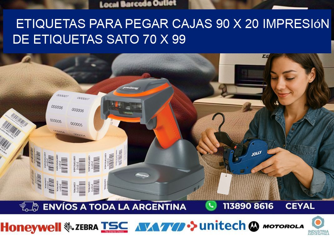 etiquetas para pegar cajas 90 x 20 impresión de etiquetas sato 70 x 99