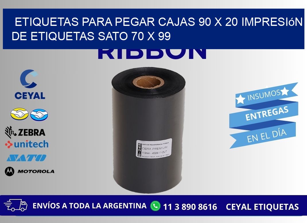etiquetas para pegar cajas 90 x 20 impresión de etiquetas sato 70 x 99