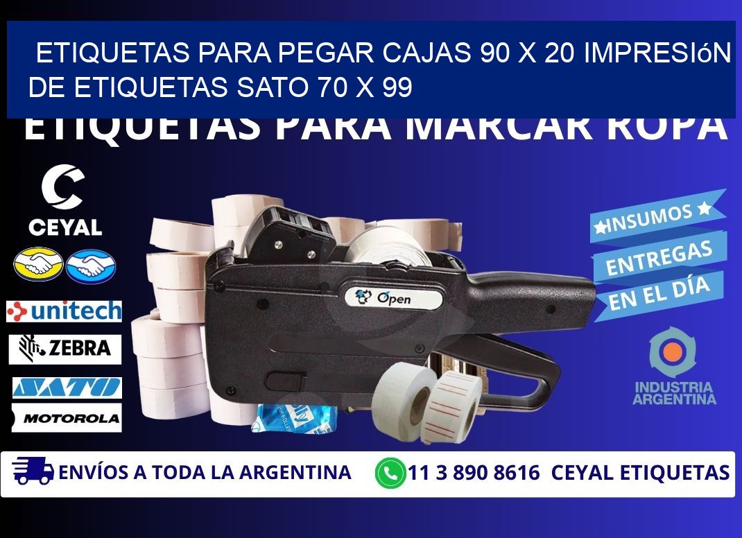 etiquetas para pegar cajas 90 x 20 impresión de etiquetas sato 70 x 99