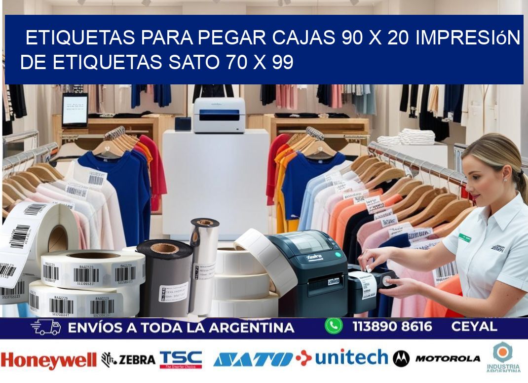 etiquetas para pegar cajas 90 x 20 impresión de etiquetas sato 70 x 99