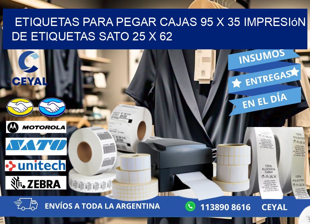 etiquetas para pegar cajas 95 x 35 impresión de etiquetas sato 25 x 62