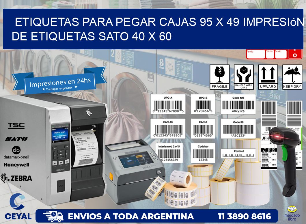 etiquetas para pegar cajas 95 x 49 impresión de etiquetas sato 40 x 60