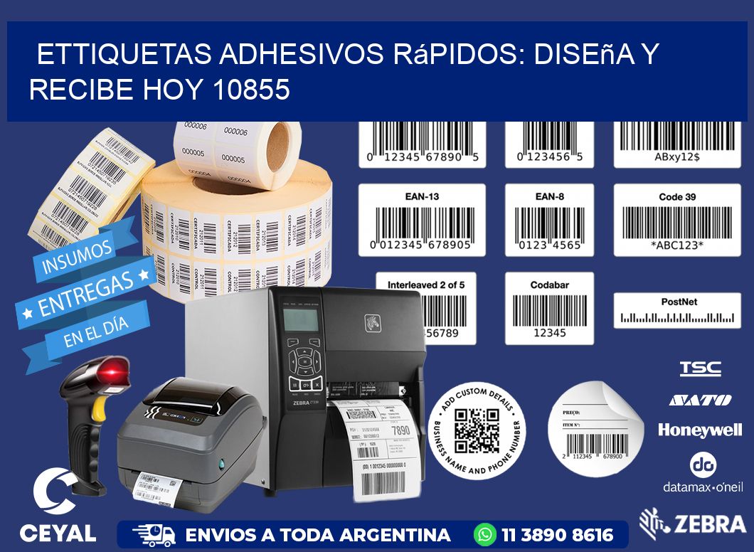 ettiquetas Adhesivos Rápidos: Diseña y Recibe Hoy 10855