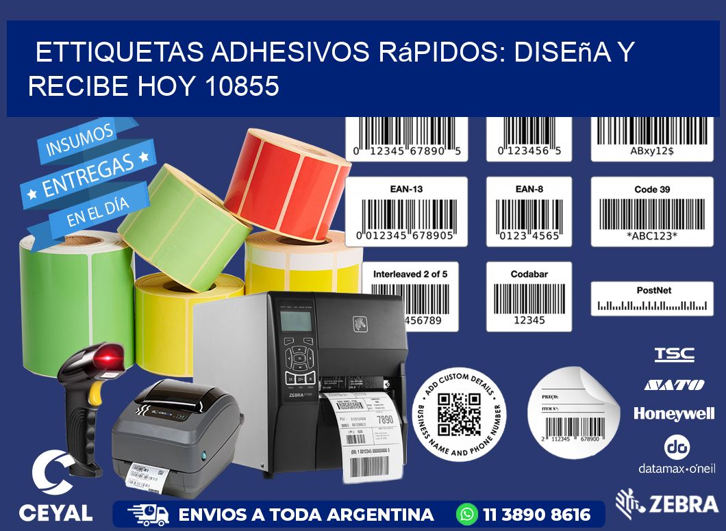 ettiquetas Adhesivos Rápidos: Diseña y Recibe Hoy 10855