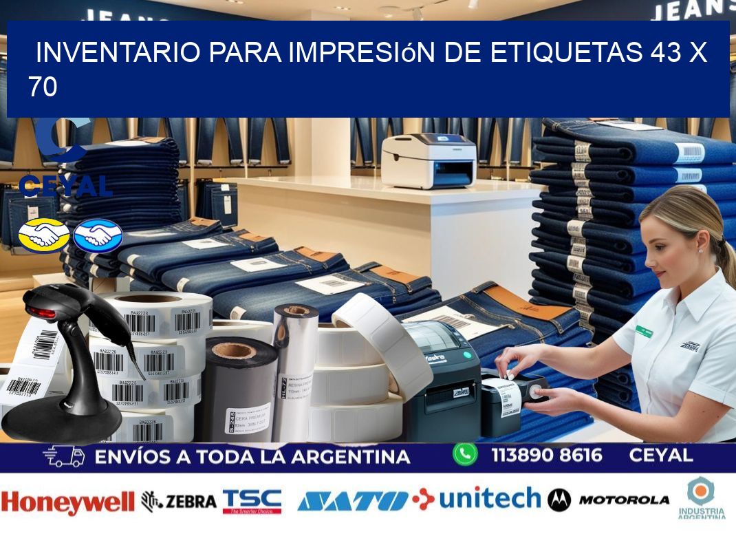 inventario para impresión de etiquetas 43 x 70