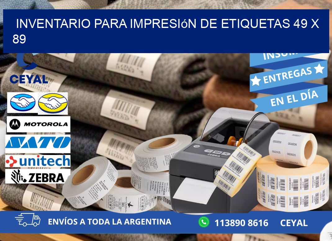 inventario para impresión de etiquetas 49 x 89
