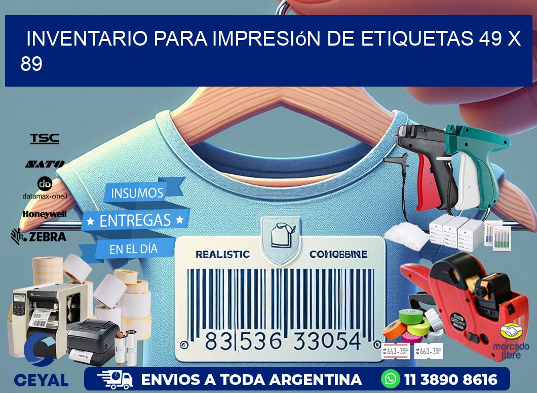 inventario para impresión de etiquetas 49 x 89