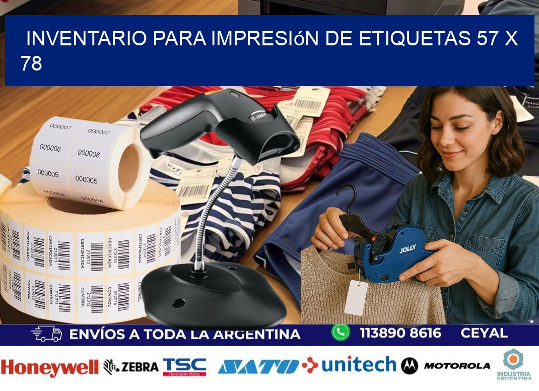 inventario para impresión de etiquetas 57 x 78