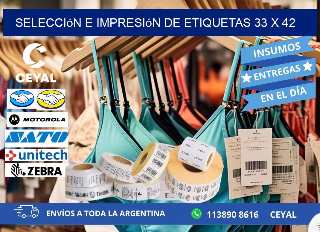 selección e impresión de etiquetas 33 x 42
