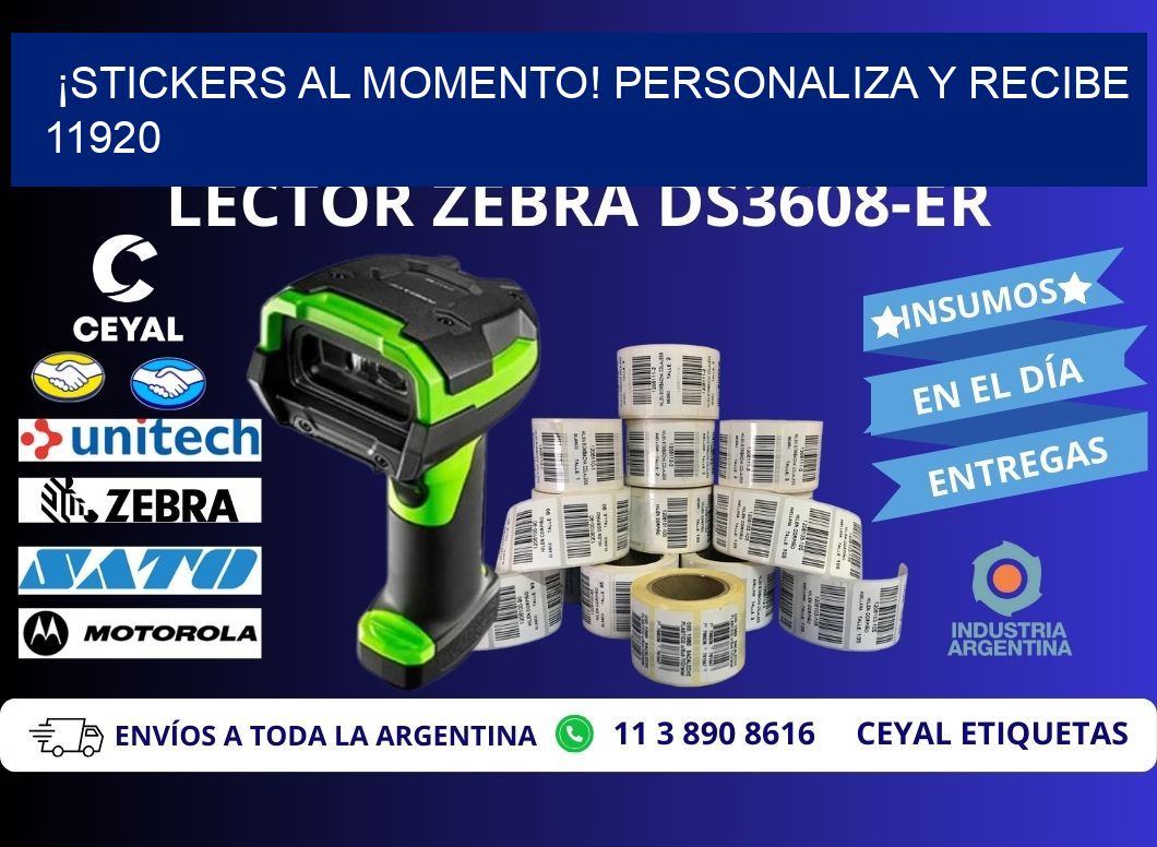 ¡Stickers al Momento! Personaliza y Recibe 11920