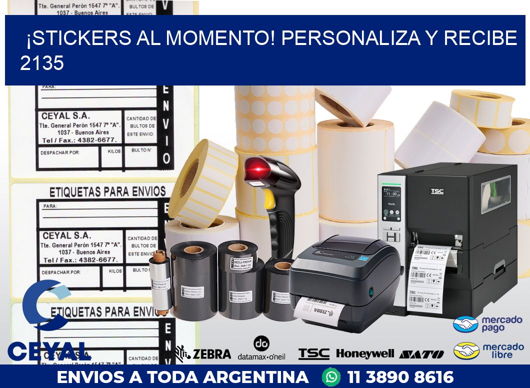 ¡Stickers al Momento! Personaliza y Recibe 2135