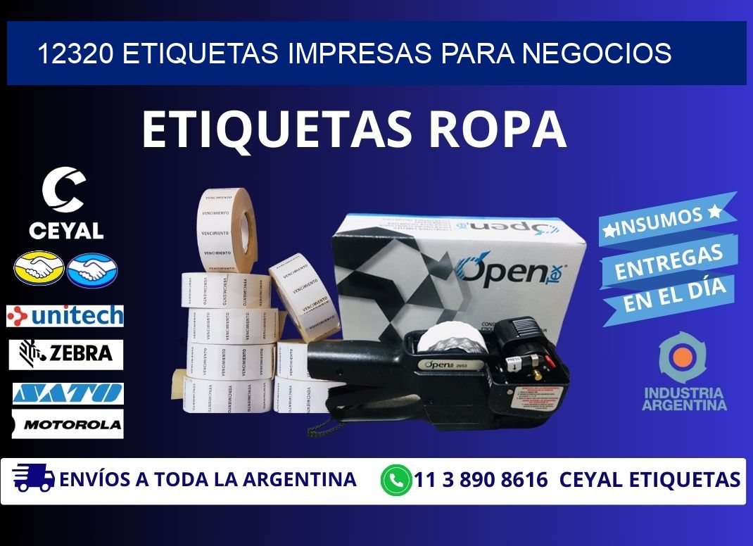 12320 etiquetas impresas para negocios