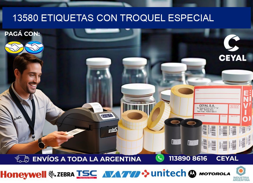 13580 Etiquetas con troquel especial