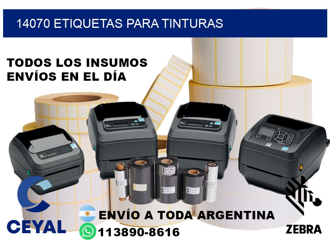 14070 Etiquetas para tinturas