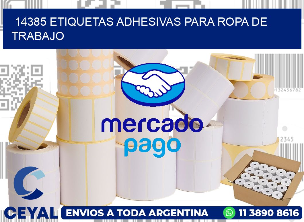 14385 Etiquetas adhesivas para ropa de trabajo