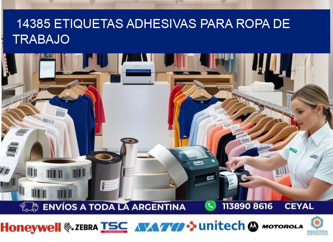 14385 Etiquetas adhesivas para ropa de trabajo