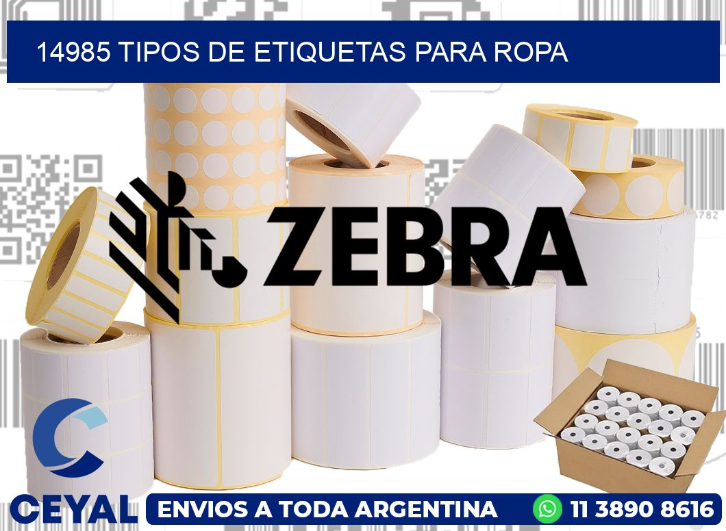 14985 tipos de etiquetas para ropa