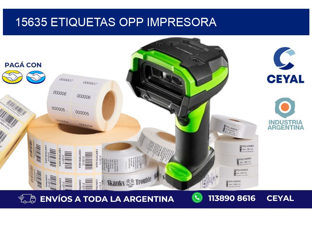 15635 etiquetas opp impresora