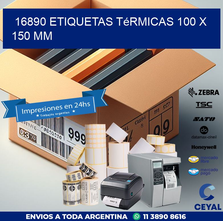 16890 Etiquetas Térmicas 100 X 150 Mm
