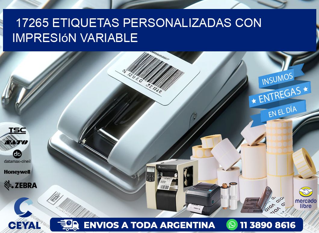 17265 etiquetas personalizadas con impresión variable