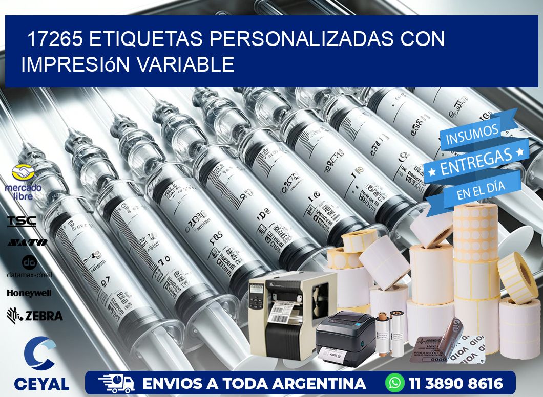 17265 etiquetas personalizadas con impresión variable