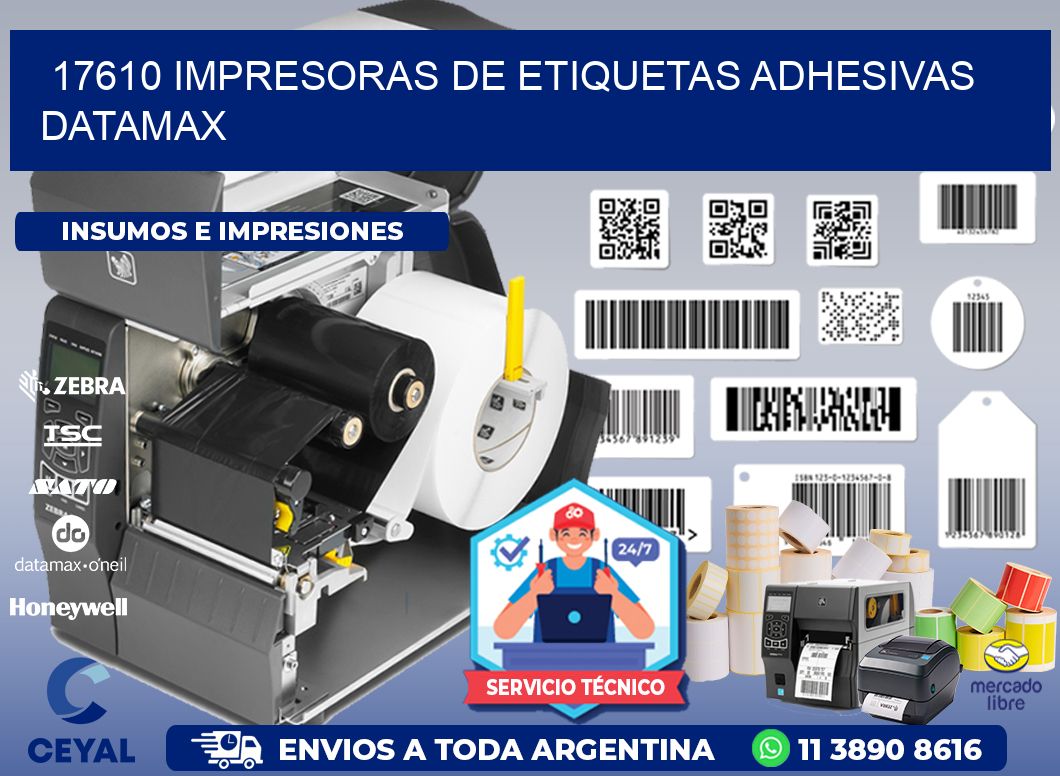 17610 impresoras de etiquetas adhesivas datamax