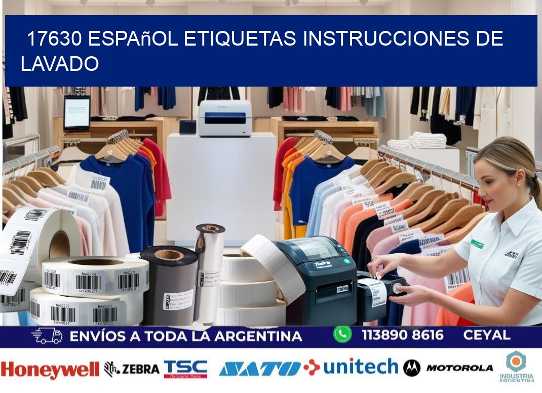 17630 español etiquetas instrucciones de lavado