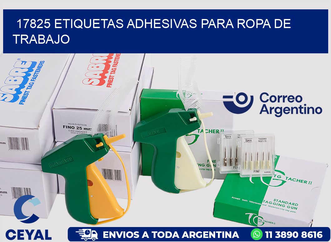 17825 Etiquetas adhesivas para ropa de trabajo