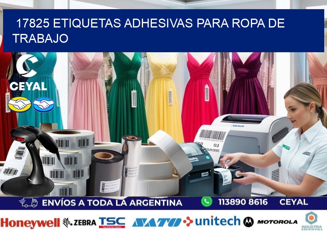 17825 Etiquetas adhesivas para ropa de trabajo
