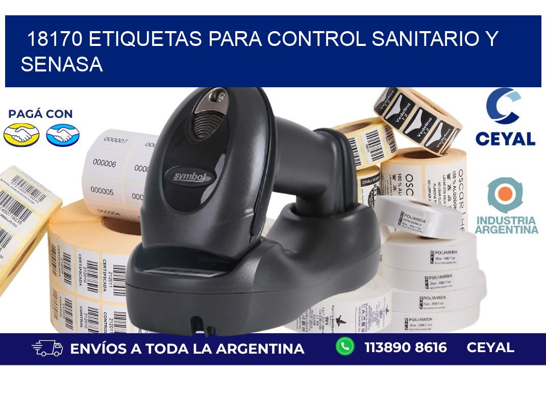 18170 etiquetas para control sanitario y SENASA