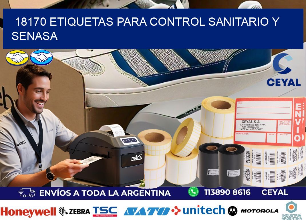 18170 etiquetas para control sanitario y SENASA
