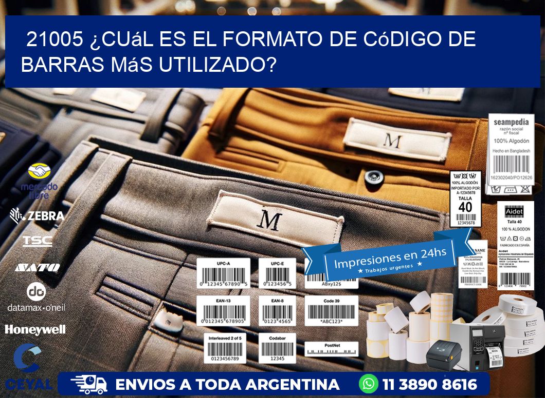 21005 ¿Cuál es el formato de código de barras más utilizado?