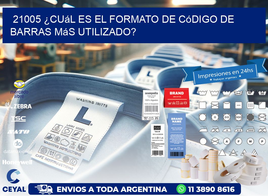 21005 ¿Cuál es el formato de código de barras más utilizado?