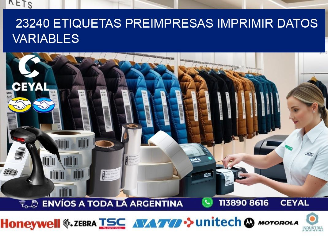 23240 Etiquetas preimpresas imprimir datos variables