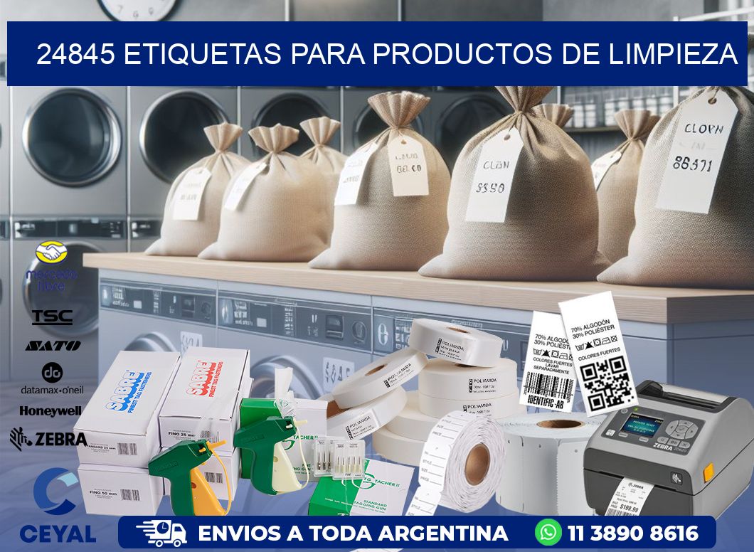 24845 Etiquetas para productos de limpieza