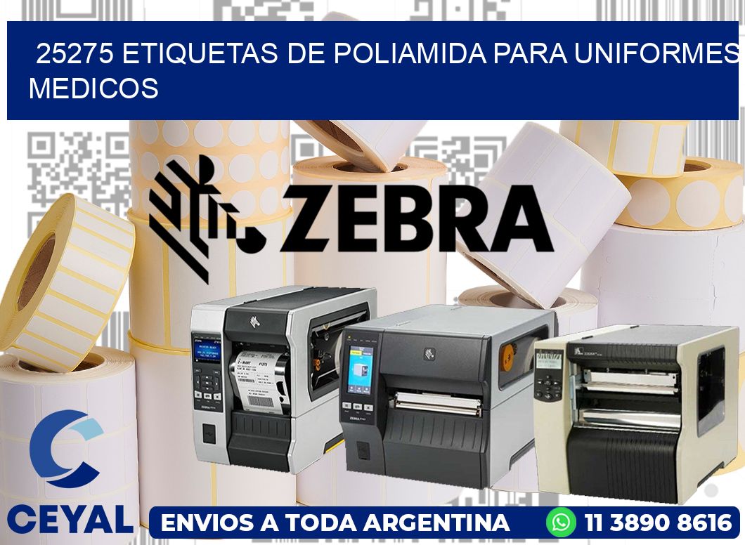 25275 Etiquetas de poliamida para uniformes medicos