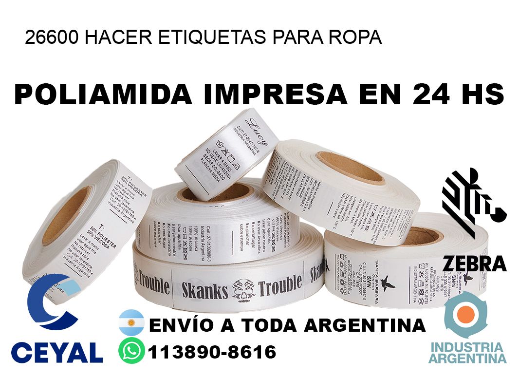 26600 Hacer etiquetas para ropa