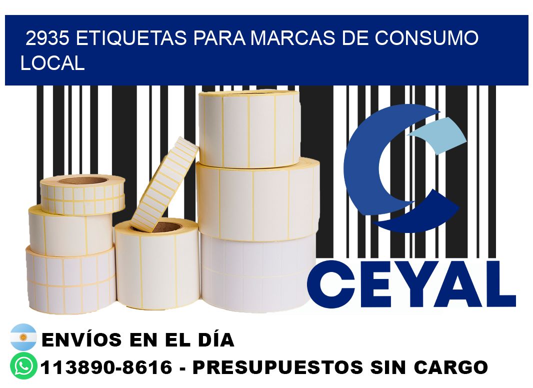 2935 Etiquetas para marcas de consumo local