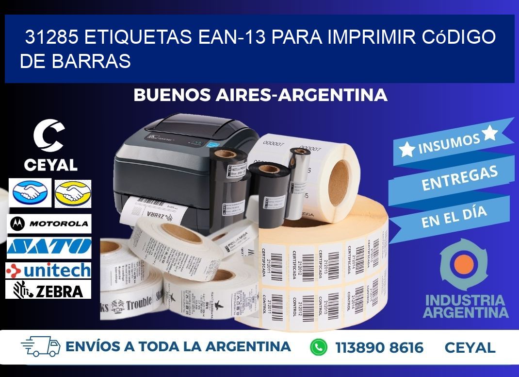 31285 etiquetas ean-13 para imprimir código  de barras