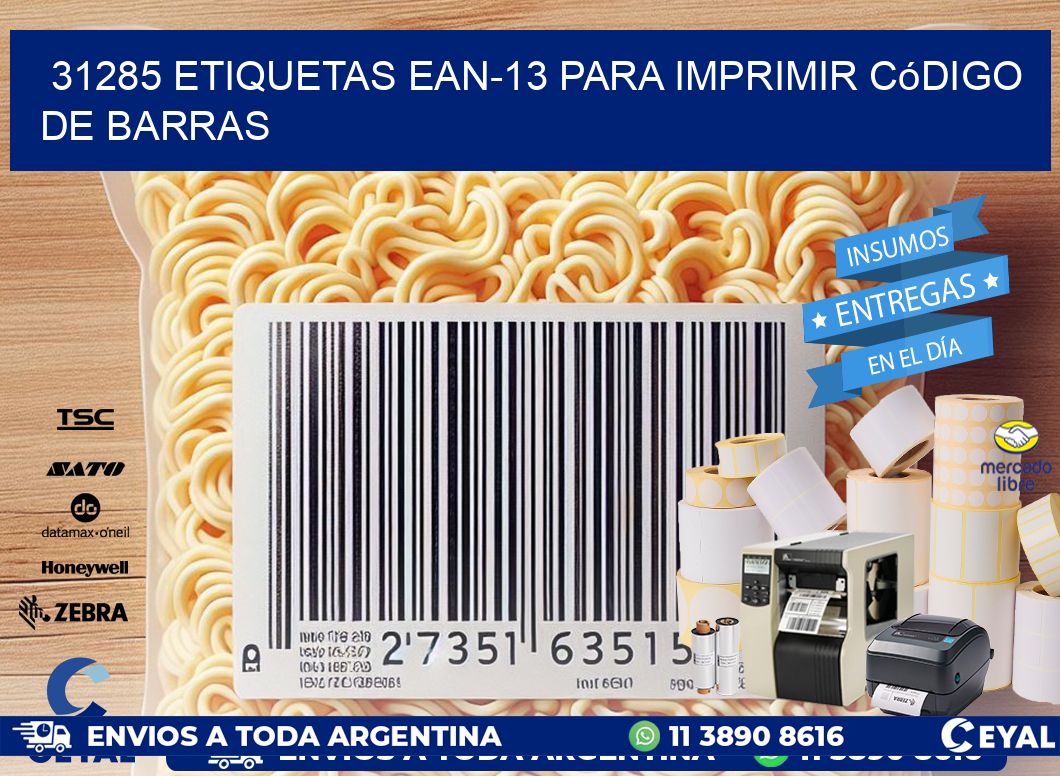 31285 etiquetas ean-13 para imprimir código  de barras
