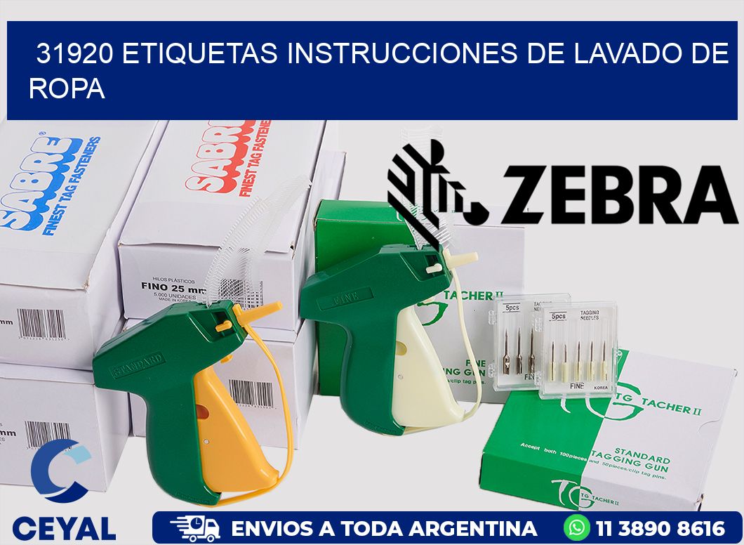 31920 etiquetas instrucciones de lavado de ropa