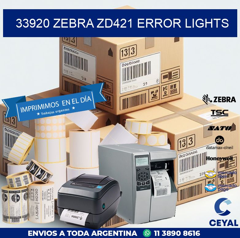 33920 Zebra ZD421 error lights